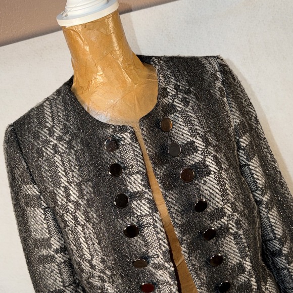 Alberto Makali Cardigan Jacket Open Women's Black Size L Button Detail - Picture 2 of 13